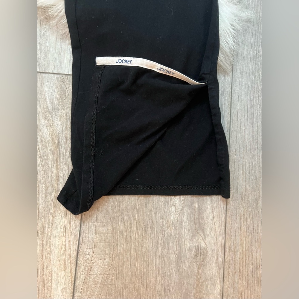 JOCKEY | Black Wide Leg Split Hem High Waist Lounge Sweat Pants (M) - Picture 4 of 5